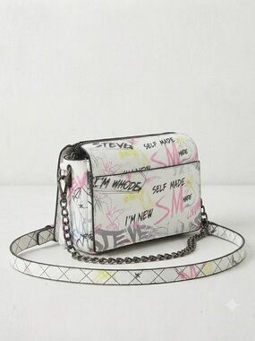 Steve Madden Graffiti Logo Crossbody Bag Purse- Streetwear Edgy Y2K